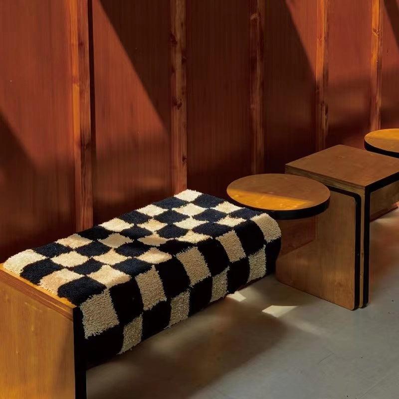 Checkerboard Floor Mat Absorbent Non Slip Thick Carpet Bathroom Bedroom Entryway