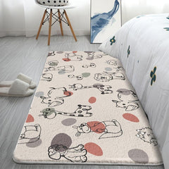 1pc Cartoon Pattern Non slip Floor Mat Soft Carpet For Bedroom