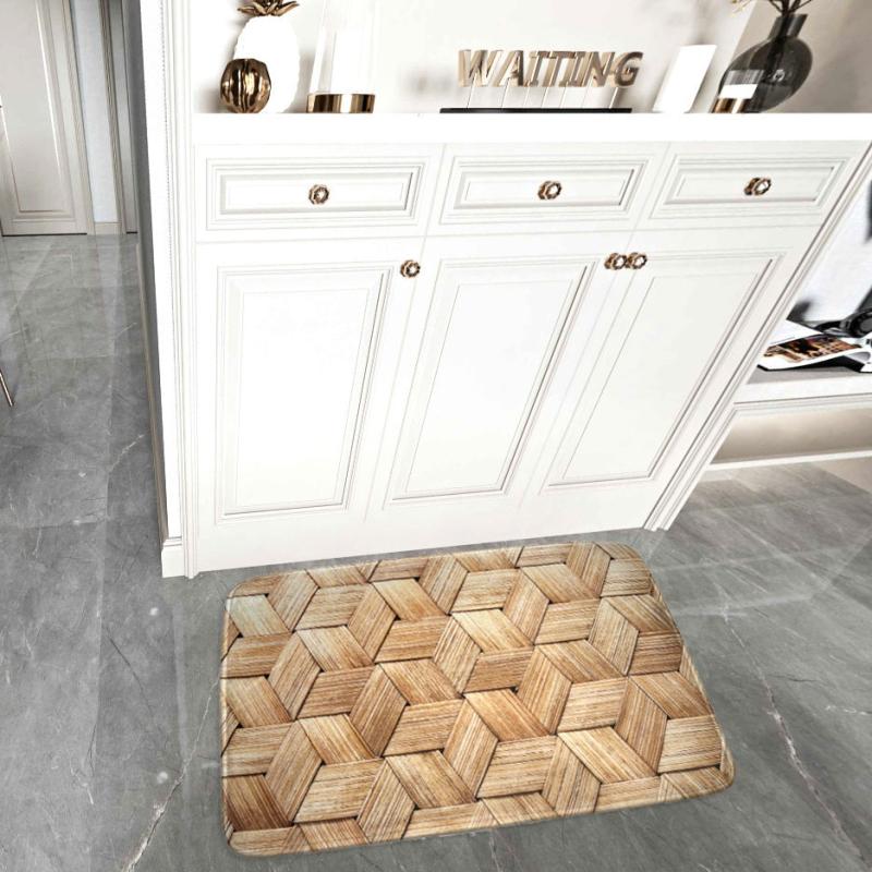 Square Strip Kitchen Mat Non-slip Floor Runner Rug