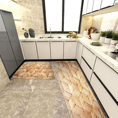 Square Strip Kitchen Mat Non-slip Floor Runner Rug