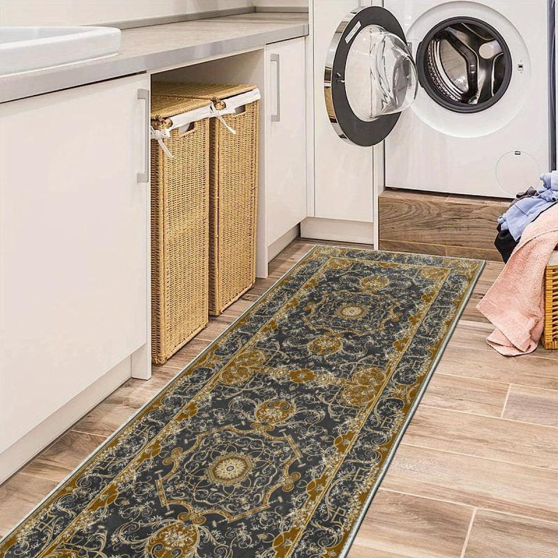 Washable Kitchen Runner Rug Persian Boho Hallway Rug Distressed Mats