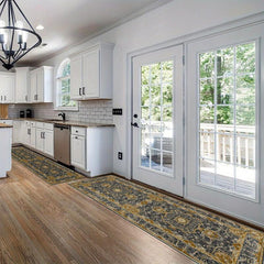 Washable Kitchen Runner Rug Persian Boho Hallway Rug Distressed Mats