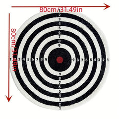 American Round Floor Mat Dart Plate Pattern Carpet