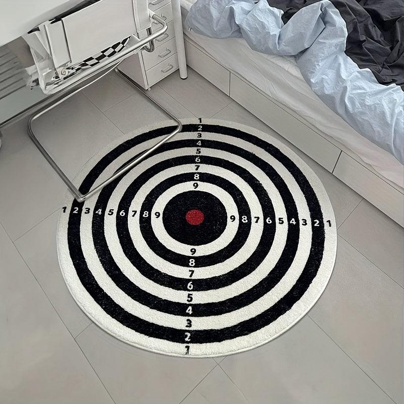 American Round Floor Mat Dart Plate Pattern Carpet