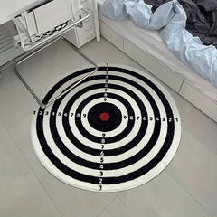 American Round Floor Mat Dart Plate Pattern Carpet