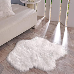 Soft Geometric Shaggy Rug for Bedroom and Living Room Decor