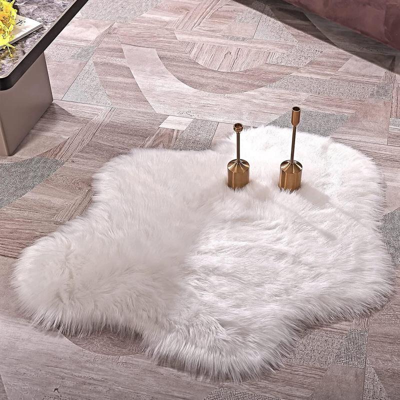 Soft Geometric Shaggy Rug for Bedroom and Living Room Decor