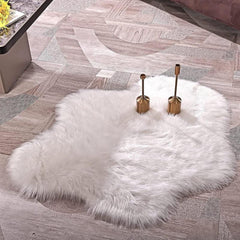 Soft Geometric Shaggy Rug for Bedroom and Living Room Decor