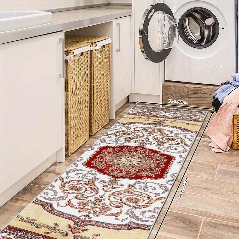 Vintage Medallion 2'X10' Runner Rug Foral Laundry Room Oriental HallW