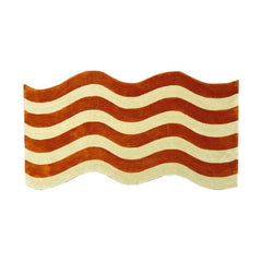Soft Kitchen Rug Non-slip Wave Line Bedroom Rug