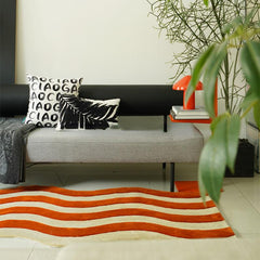 Soft Kitchen Rug Non-slip Wave Line Bedroom Rug