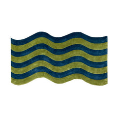 Soft Kitchen Rug Non-slip Wave Line Bedroom Rug
