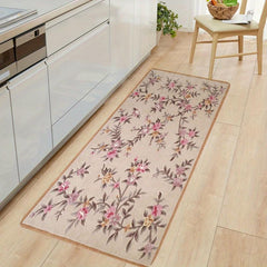 Vintage Floral Shaggy Rug Soft Non Slip Waterproof Area Carpet
