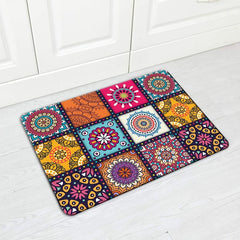 Moroccan Ethnic Carpet Bathroom Mat Anti Slip Soft and Durable