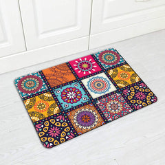 Moroccan Ethnic Carpet Bathroom Mat Anti Slip Soft and Durable
