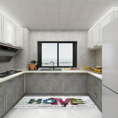 Printed Polyester Mat Area Rug Floor Carpet for Bathroom Kitchen Bedroom