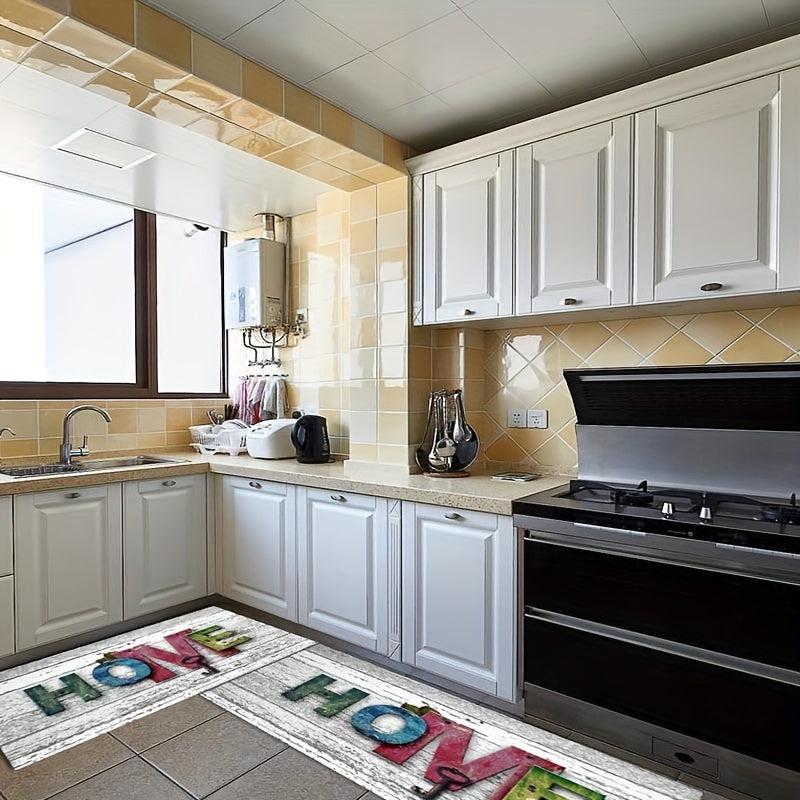 Printed Polyester Mat Area Rug Floor Carpet for Bathroom Kitchen Bedroom
