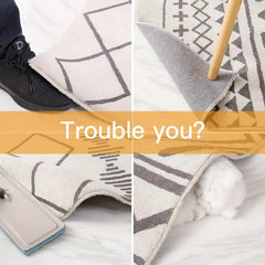 10pcs Rug Tape Double Sided Anti Curling Non Slip Reusable Rug Pad