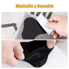 10pcs Rug Tape Double Sided Anti Curling Non Slip Reusable Rug Pad