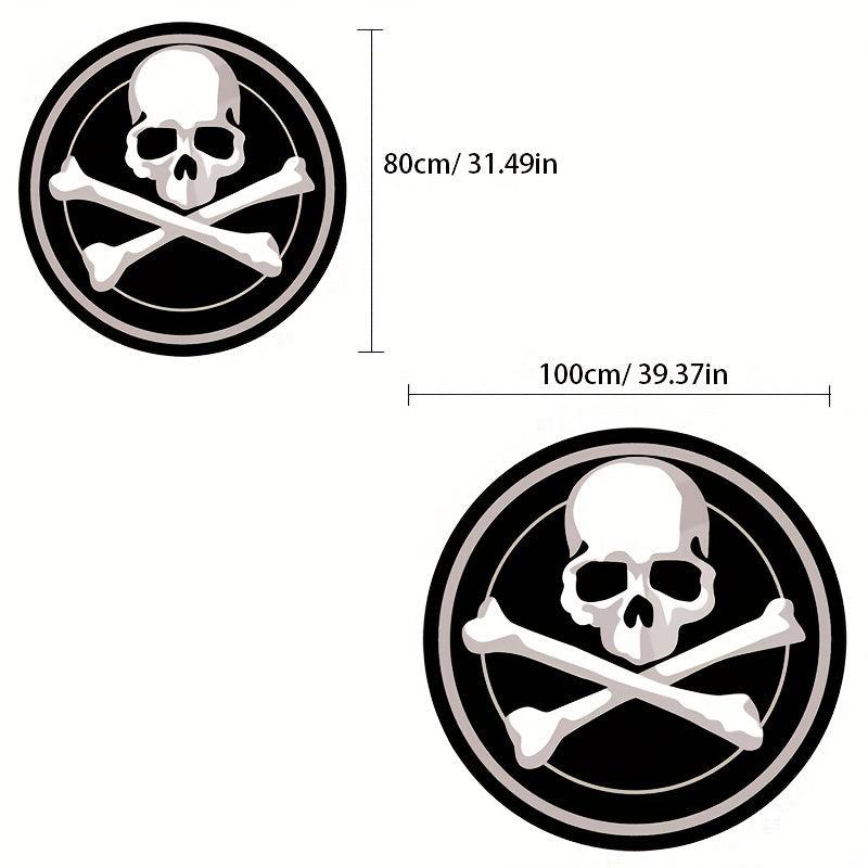 Halloween Skull Round Rug Plush Living Room Decoration Soft Carpet Non slip Rug