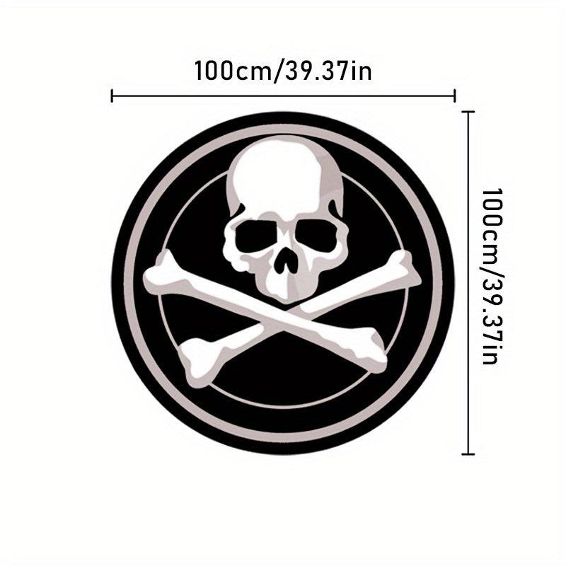 Halloween Skull Round Rug Plush Living Room Decoration Soft Carpet Non slip Rug