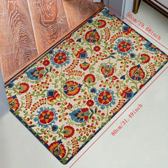 1pc Tropical Floral Foam Floor Mat Flower Bedroom Living Room Floor Mat Carpet