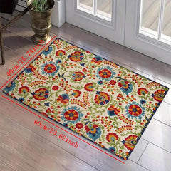 1pc Tropical Floral Foam Floor Mat Flower Bedroom Living Room Floor Mat Carpet