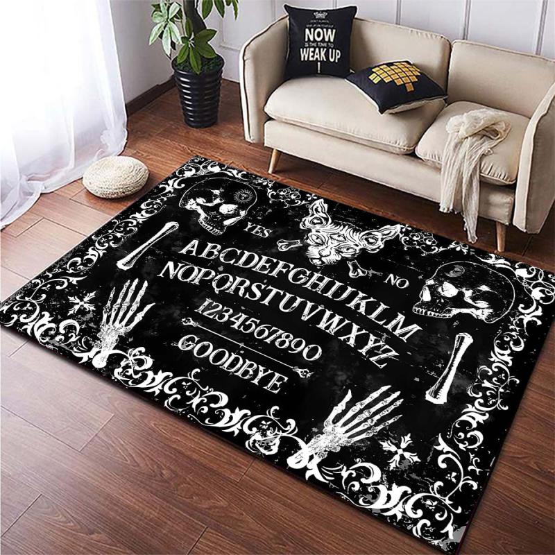 Gothic Skull Area Rug Non-Slip Floor Mat Machine Washable