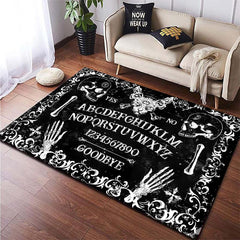 Gothic Skull Area Rug Non-Slip Floor Mat Machine Washable