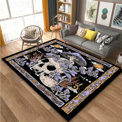 Skull Mushroom Carpet Door Floor Mat Non-slip Living Room Decor Rug
