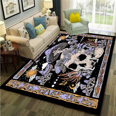 Skull Mushroom Carpet Door Floor Mat Non-slip Living Room Decor Rug