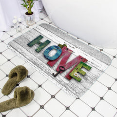 Wood Print Floor Mat Non-slip Memory Foam Carpet for Kitchen Laundry Room Bathro