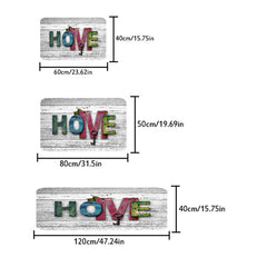 Wood Print Floor Mat Non-slip Memory Foam Carpet for Kitchen Laundry Room Bathro