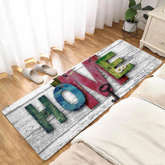 Wood Print Floor Mat Non-slip Memory Foam Carpet for Kitchen Laundry Room Bathro