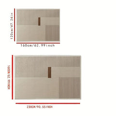 Beige brown Striped Pattern Rug Desk Chair Mat Anti Fatigue Kitchen Rugs