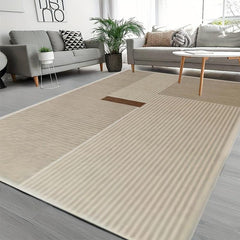 Beige brown Striped Pattern Rug Desk Chair Mat Anti Fatigue Kitchen Rugs