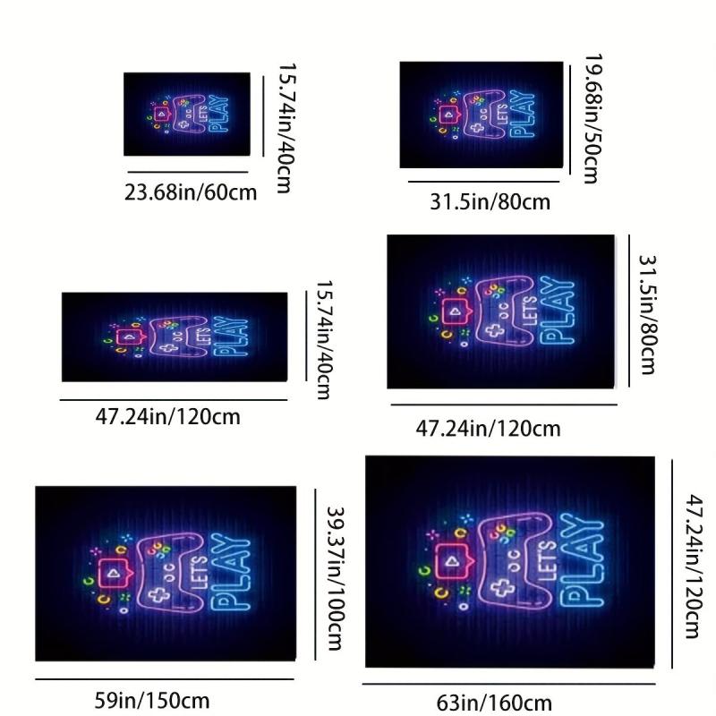 1pc Non Slip Floor Mat Game Console Printing Pattern