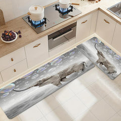Anti Fatigue Elephant Print Kitchen Mat Absorbent Bath Mat
