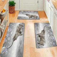 Anti Fatigue Elephant Print Kitchen Mat Absorbent Bath Mat