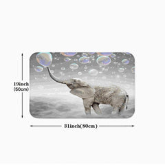 Anti Fatigue Elephant Print Kitchen Mat Absorbent Bath Mat