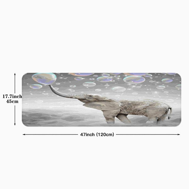 Anti Fatigue Elephant Print Kitchen Mat Absorbent Bath Mat