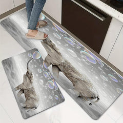 Anti Fatigue Elephant Print Kitchen Mat Absorbent Bath Mat