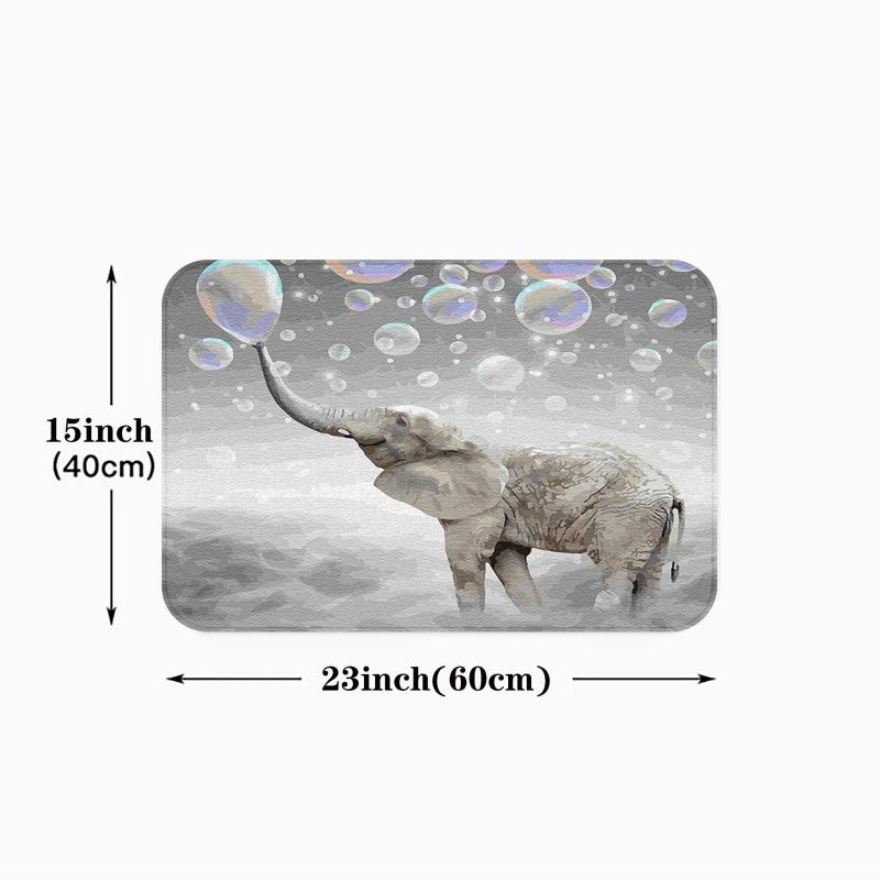 Anti Fatigue Elephant Print Kitchen Mat Absorbent Bath Mat