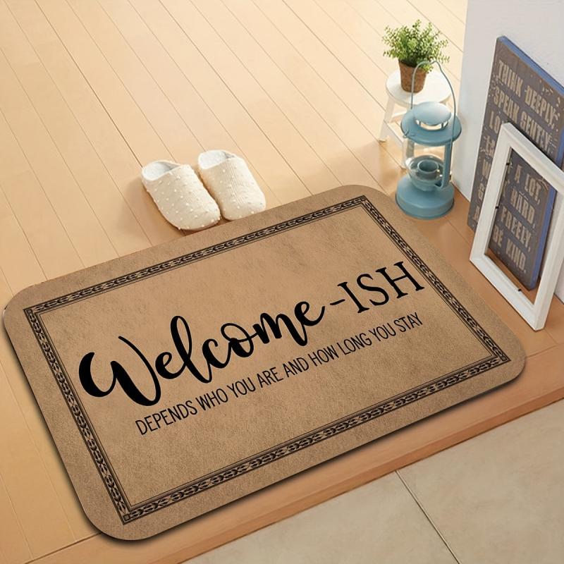 Funny Welcome Novelty Home Decor Rugs 40x60 Anti Slip Rubber Back