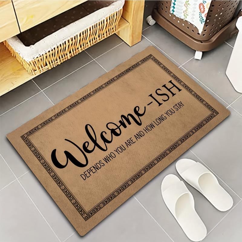 Funny Welcome Novelty Home Decor Rugs 40x60 Anti Slip Rubber Back