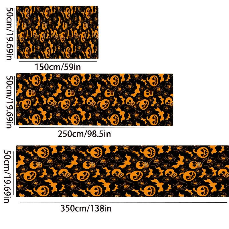 Pumpkin Pattern Anti-slip Aisle Floor Mat - Halloween Themed Horror Rug
