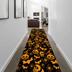 Pumpkin Pattern Anti-slip Aisle Floor Mat - Halloween Themed Horror Rug