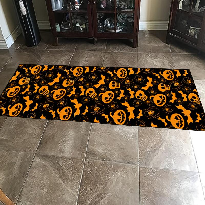 Pumpkin Pattern Anti-slip Aisle Floor Mat - Halloween Themed Horror Rug