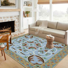 Vintage Faux Cashmere Persian Rug Green