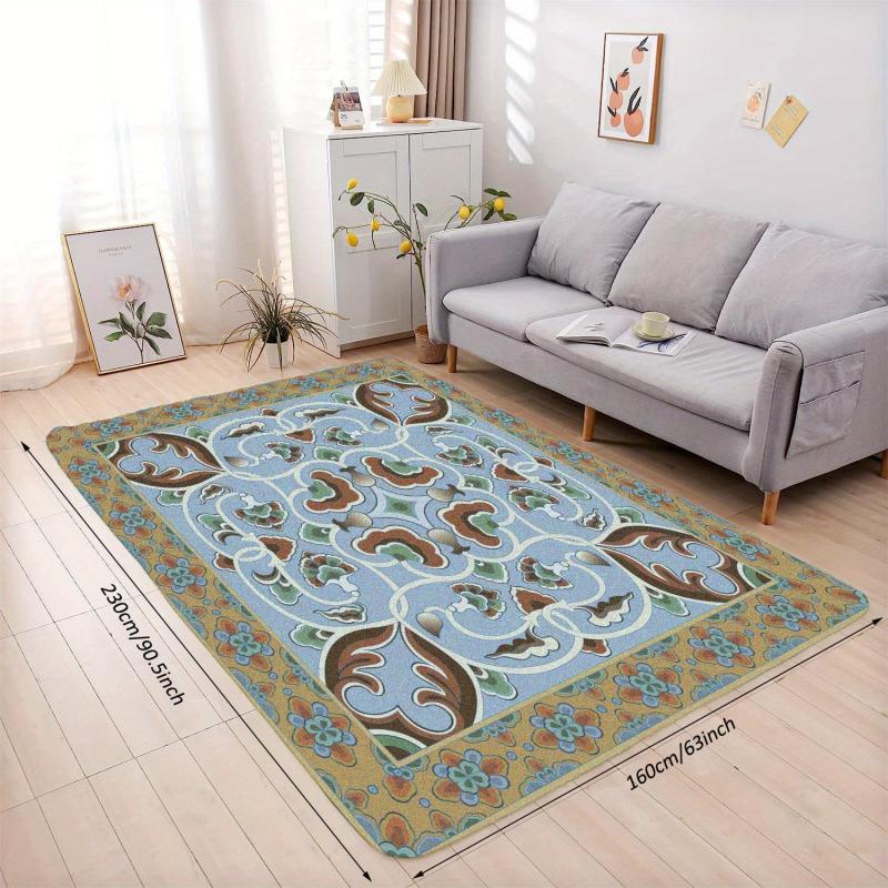 Vintage Faux Cashmere Persian Rug Green